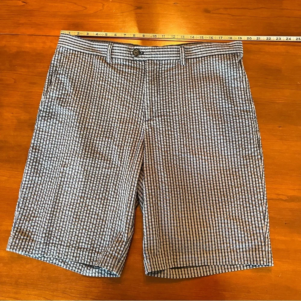 Banana Republic Shorts Blue Emerson Seersucker cotton 11” Men's 36